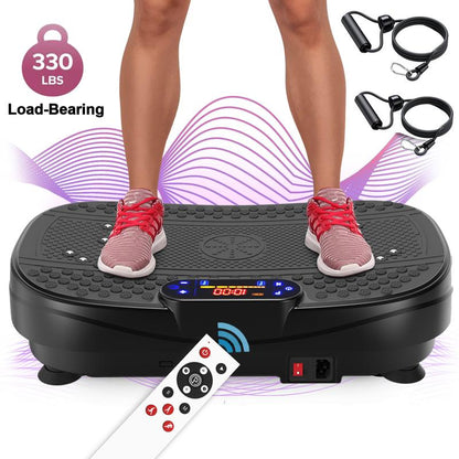 【Saygogo】330Lbs Vibration Plate Exercise Machine - Whole Body Workout Vibration Trainers Fitness Platform W/ Loop Bands, Vibrate Board Training Equipment for Weight & Toning at Home